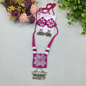 Mirror magic pink necklace