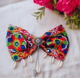 Cowrie hair bow