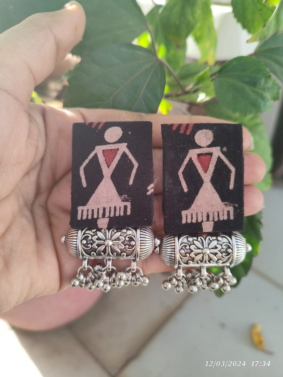 Fabric earrings