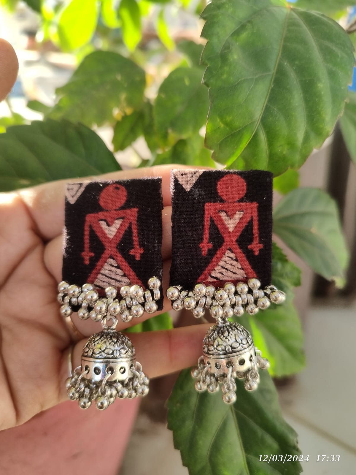 Fabric earrings