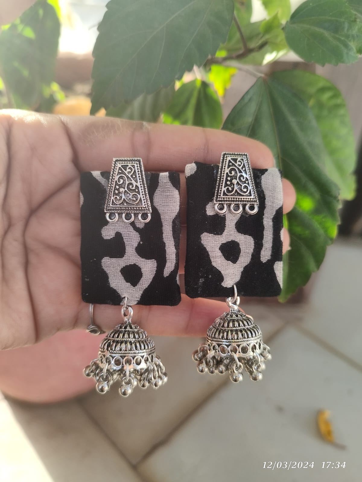 Fabric earrings