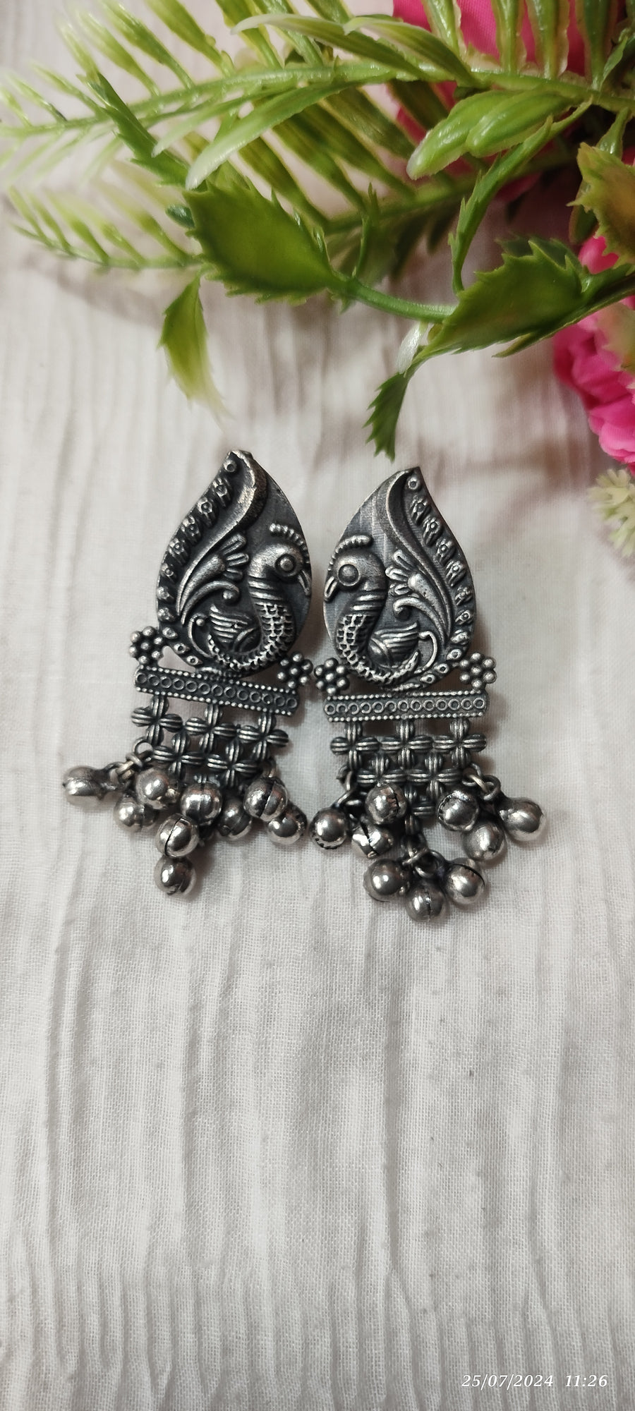 Peacock earrings
