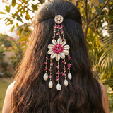 Pink Seashell floral hair accessories