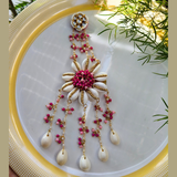 Pink Seashell floral hair accessories