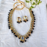Black kundan necklace
