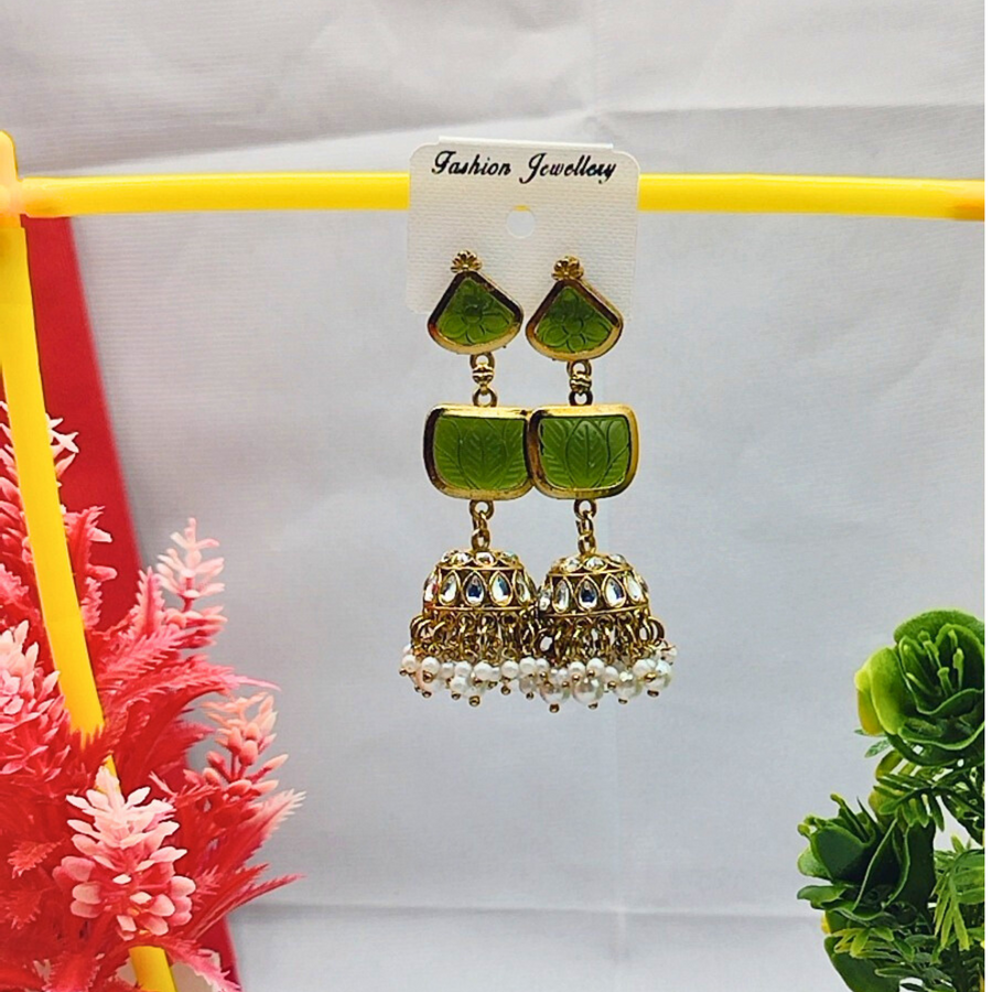 Light green humki earings