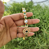 Green kundan hairband