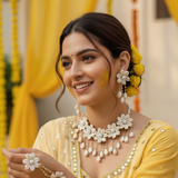 Seashell haldi jewellery