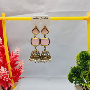 peach jumki earing