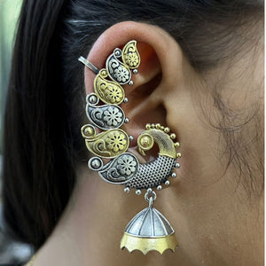 peacock earcuff