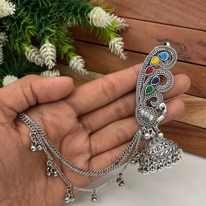 Peacock Earcuff With Kanchain