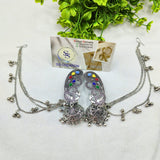 Peacock Earcuff With Kanchain