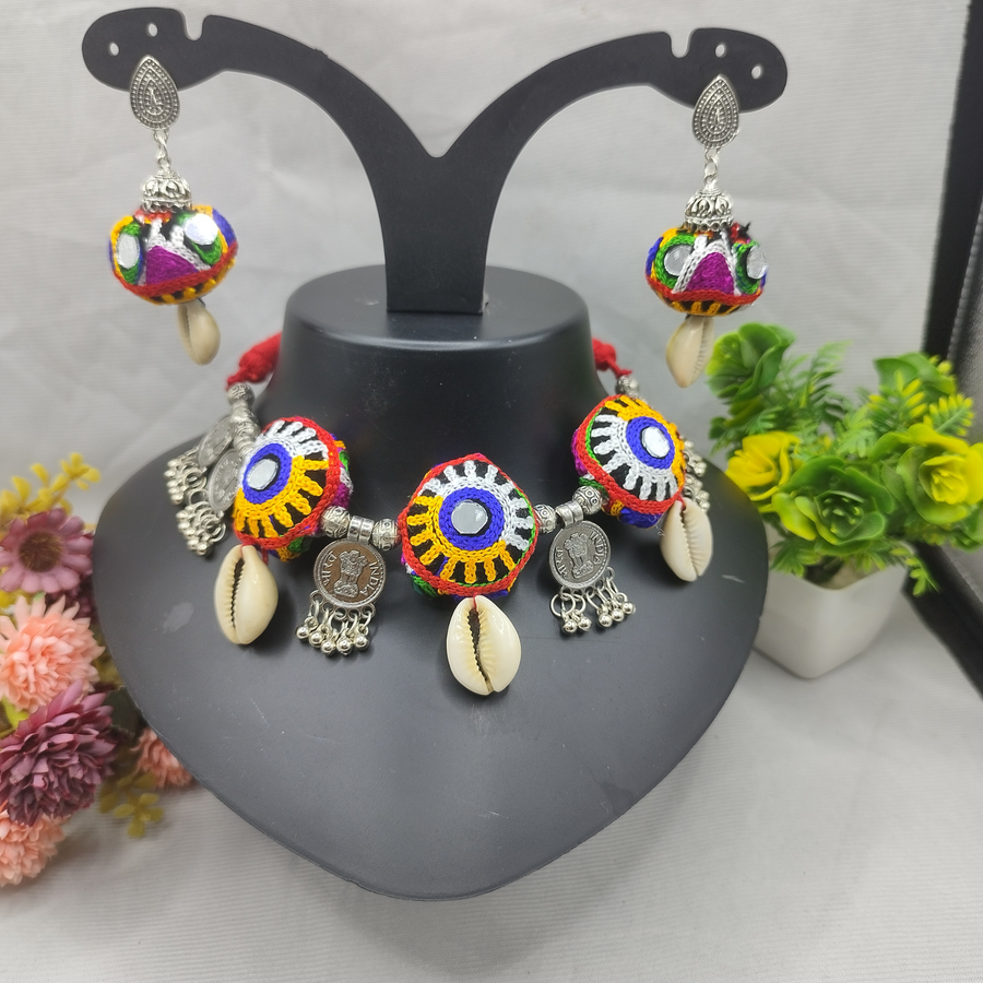 Ginni with potli necklace